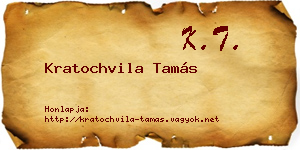 Kratochvila Tamás névjegykártya