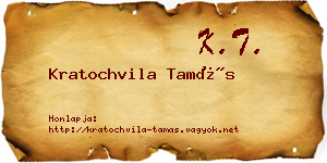 Kratochvila Tamás névjegykártya